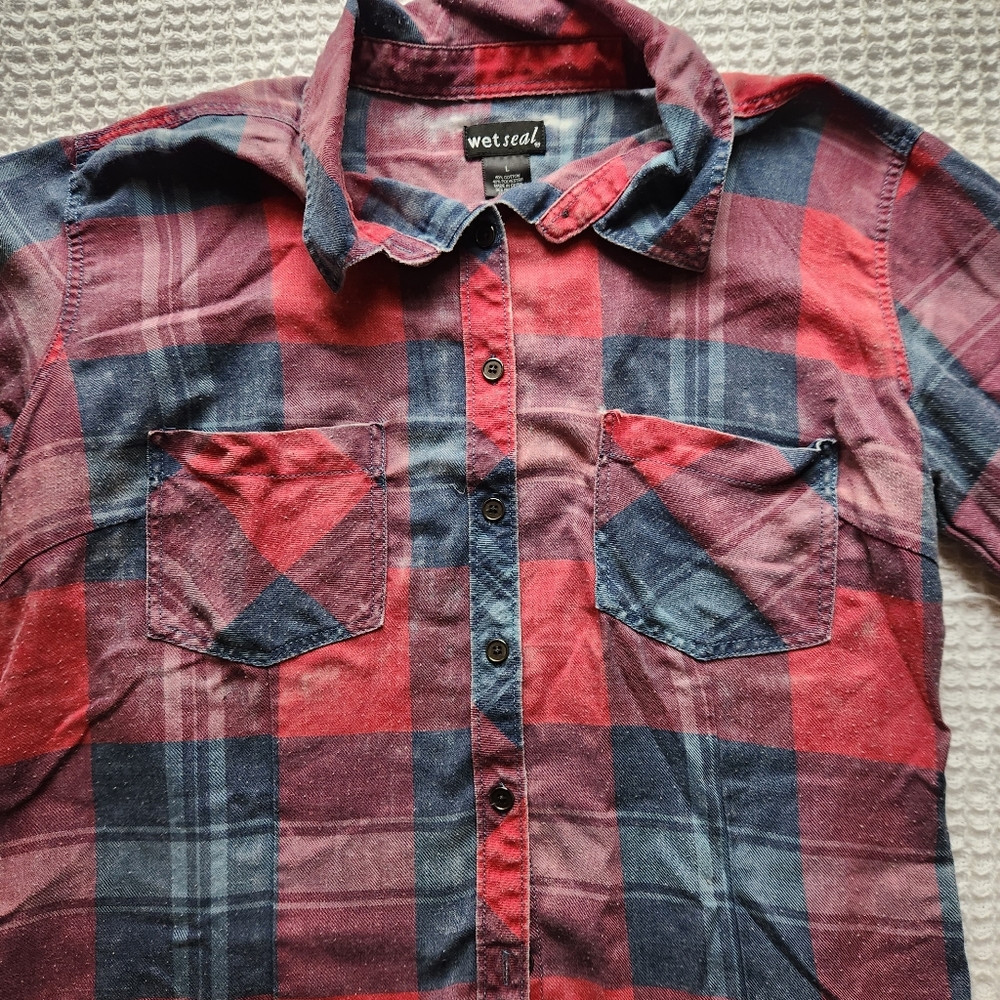 red blue plaid flannel